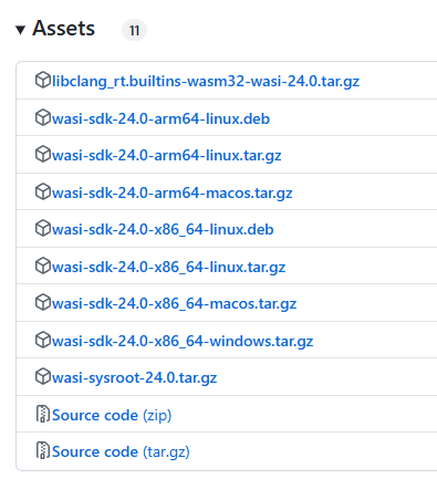 wasi-sdk-without-arm32